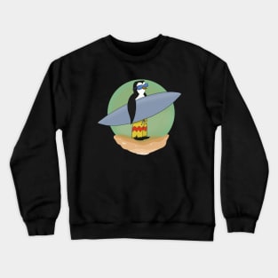 A surfer penguin Crewneck Sweatshirt